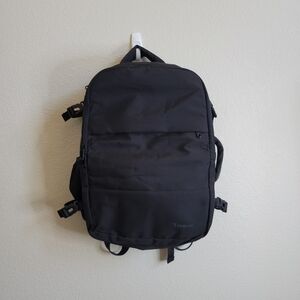 Taygeer Black Travel Carry On Backpack With Multiple Pockets Length 18" Width 13